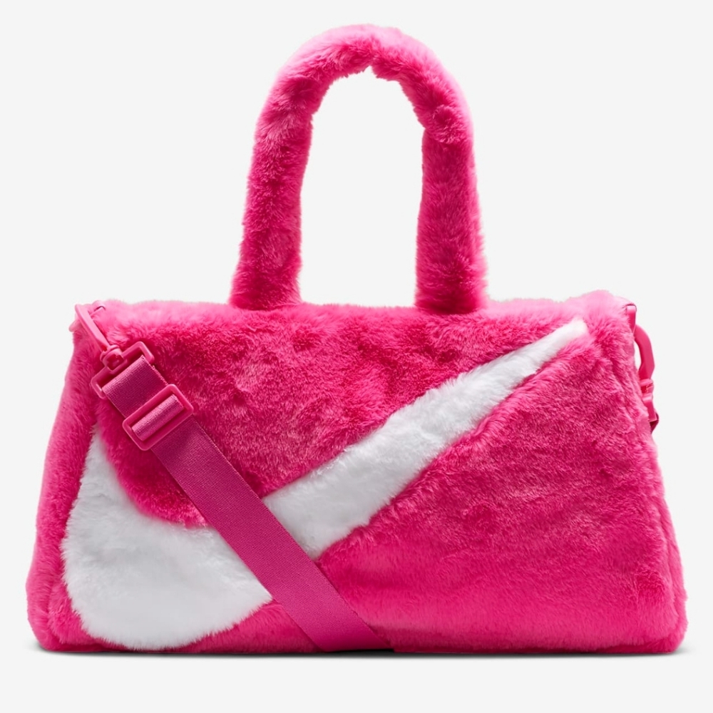 NWT Nike Faux Fur Fuschia Tote W/Strap